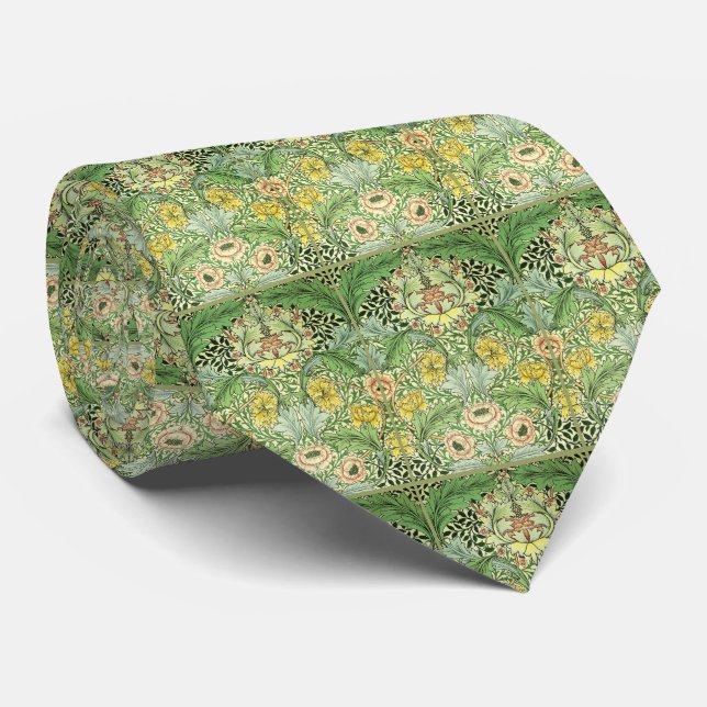 Jugendstil-Blume-Muster Krawatte (Gerollt)