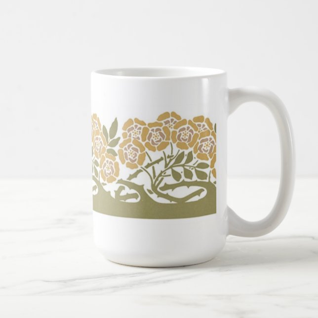 Jugendstil-Blume - Tasse (Rechts)