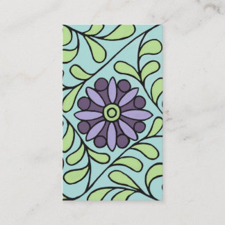 Jugendstil-Blume und Weinkarte Visitenkarte