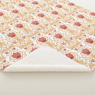 Jugendstil-Blume weiß Sherpadecke