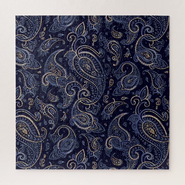 Jugendstil Blumen Denim Design (Vertikal)