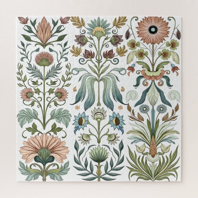 Jugendstil-Blumendesign 402 Blumen (Vertikal)