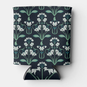 Jugendstil-Blumenmuster, abstrakt nahtlos. Dosenkühler