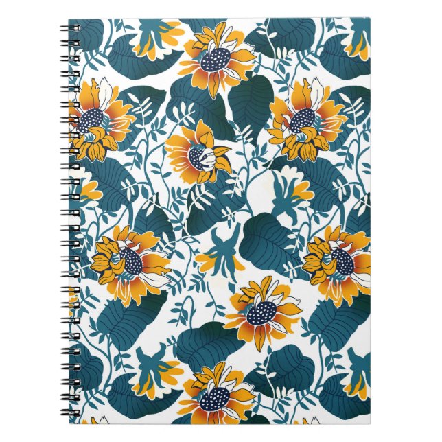 Jugendstil, Blumenmuster. Notizblock (Vorderseite)