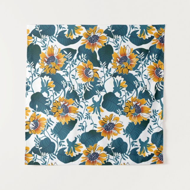 Jugendstil, Blumenmuster. Wandteppich (Vorderseite)