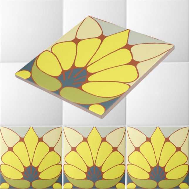 Jugendstil-Blumenmusterfries Fliese (Von Creator hochgeladen)