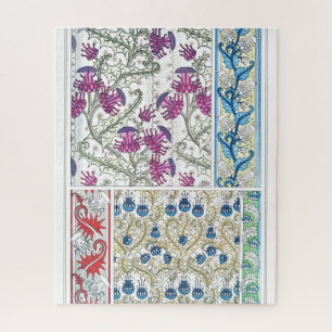 Jugendstil-Blumenstrauß-Blume Textilkunst