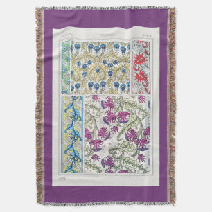 Jugendstil-Blumenstrauß-Blume Textilkunst Decke