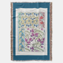 Jugendstil-Blumenstrauß-Blume Textilkunst