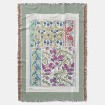 Jugendstil-Blumenthistal Textilkunst verneuil
