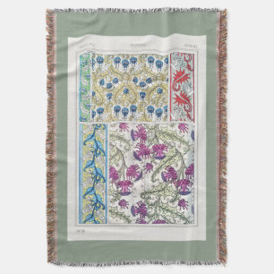 Jugendstil-Blumenthistle Blume Textilkunst Decke