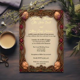 Jugendstil-Border & Foil Letting - Folieneinladung