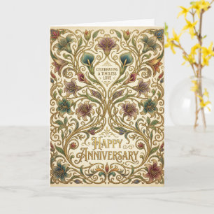 Jugendstil Botanisch Blumig Herzlichen Glückwunsch Karte