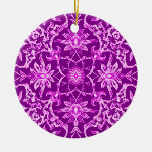 Jugendstil-Chinesische Fliese - Amethystpurpur Keramikornament
