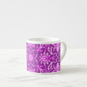 Jugendstil chinesisches Muster - Amethystpurpur Espressotasse