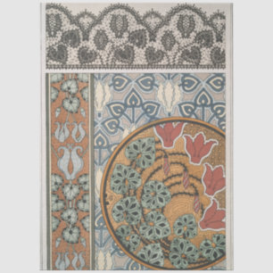 Jugendstil Cyclamen floral Eugene Grasset elegant Seidenpapier