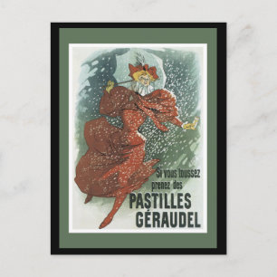 Jugendstil-Dame Postkarte