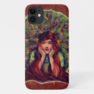 Jugendstil-Deko elegante Pfauenfedern Case-Mate iPhone Hülle