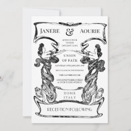 Jugendstil-Deko Gestaltungsrahmen Einladung