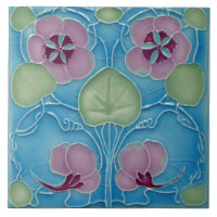 Jugendstil-Dekorationskamin im Tile-Art-Stil