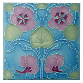 Jugendstil-Dekorationskamin im Tile-Art-Stil Fliese