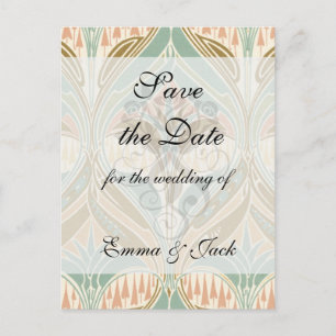 Jugendstil-Dekorationsmuster Ankündigungspostkarte