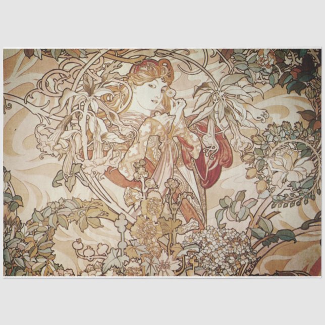 Jugendstil-Dekoupag Seidenpapier (Vorderseite)