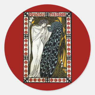 Jugendstil, Der Kuss von William Bradley Runder Aufkleber