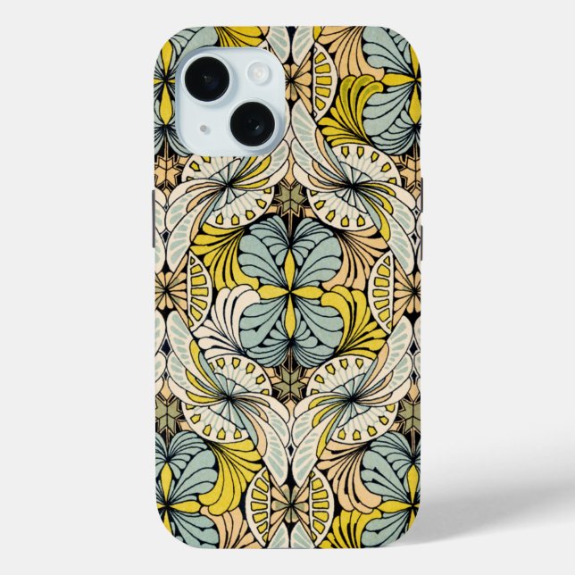 Jugendstil-Design #4 @ VictoriaShaylee iPhone 15 Hülle (Rückseite)