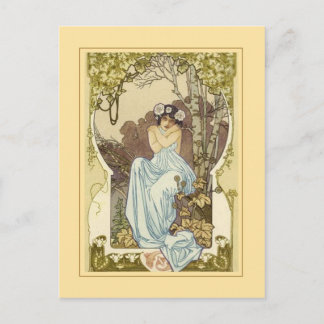 Jugendstil-Design Grußkarte. Postkarte