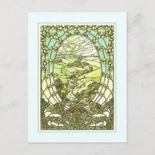 Jugendstil-Design Grußkarte. Postkarte