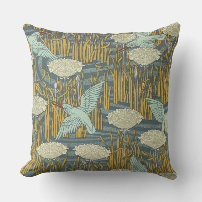 Jugendstil-Design-Pilz Kissen (Vorderseite)