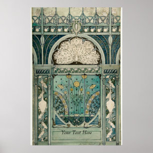 Jugendstil-Design von Émile Hutré um 1896 Poster