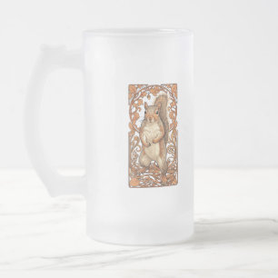 Jugendstil Eichhörnchen - lustiger Eichhörnchenlie Mattglas Bierglas