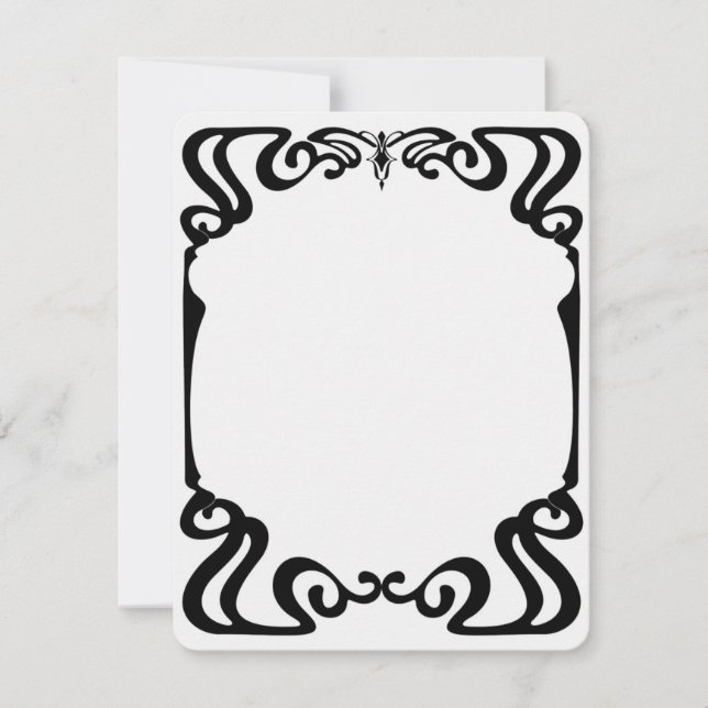 Jugendstil Einladung (Vorderseite)