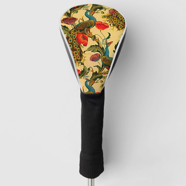 Jugendstil-Elegance: Sidewall, The Peacock, 1896 Golf Headcover (Vorderseite)