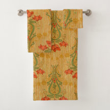 Jugendstil elegante Blumenmohn-Blume viktorianisch