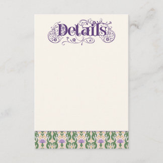 Jugendstil Elegante Distel Hellgelb Begleitkarte