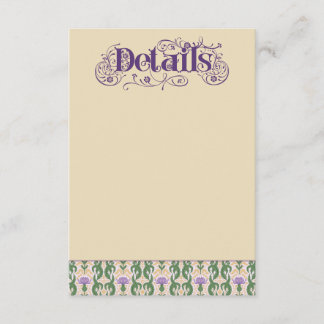 Jugendstil Elegante Distel Vintage Gelb Begleitkarte