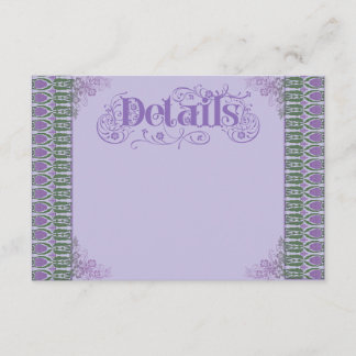 Jugendstil Elegante Lila Distel-Rahmen Begleitkarte