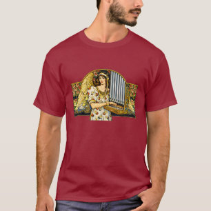 Jugendstil Engel Orgelspieler Vintage Musik T-Shirt