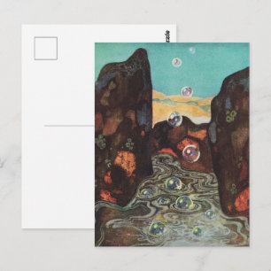 Jugendstil-Fantasieblasen im Canyondekor Postkarte