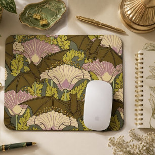 Jugendstil-Fleet und Blume Mousepad