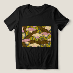 Jugendstil-Fleet und Blume Tri-Blend Shirt