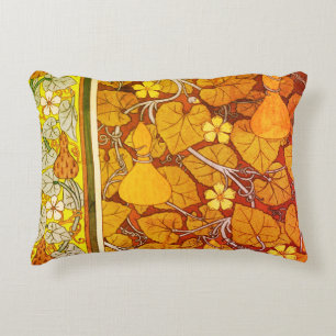 Jugendstil florales Gourmet elegantes fallorange g Dekokissen