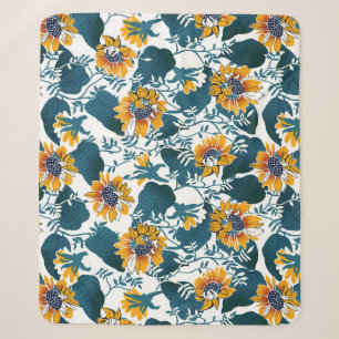Jugendstil, florales Muster. Sherpadecke