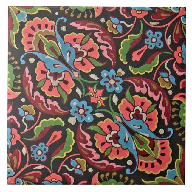 Jugendstil-Florenz Christopher Dresser Jacquard Fliese (Vorderseite)