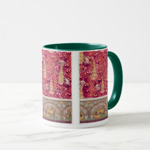 Jugendstil Fuchs Fasan Fingerhut Verneuil rot Tasse