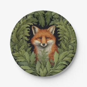 Jugendstil-Fuchs im Wald Pappteller