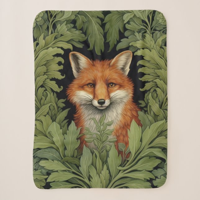 Jugendstil-Fuchs im Wald Sherpadecke (Vorderseite)